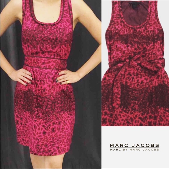 pink leopard print silk dress